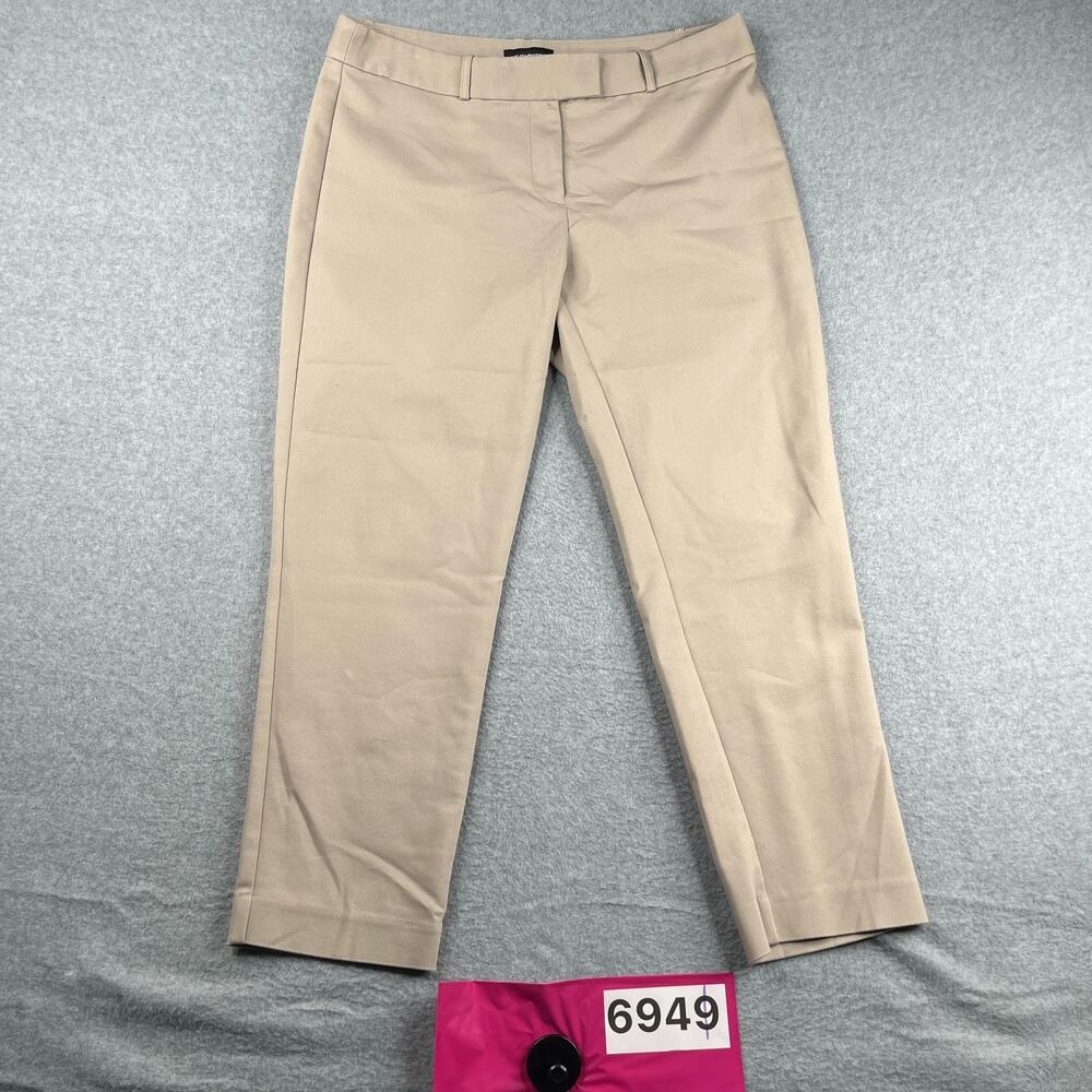 Liz Claiborne Career Emma Classic Pants Khaki Womens Size 10 Stretch Casual *SEE